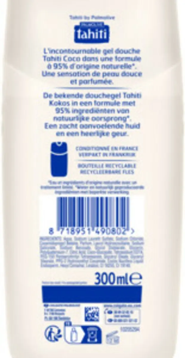 Tahiti Douchegel Kokos 300ml - 12 Stuks