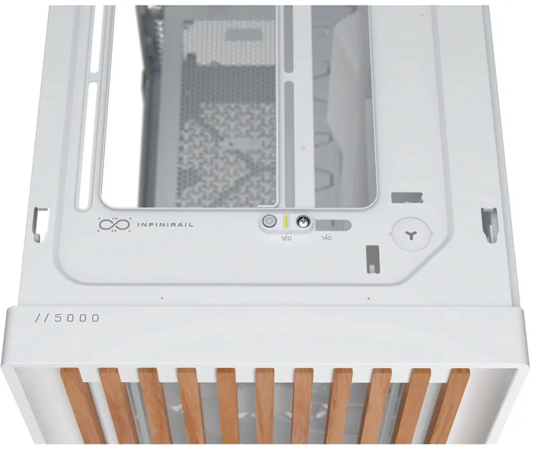 Corsair FRAME 5000D Wood RS PC-behuizing - Wit - afbeelding 6 van 6