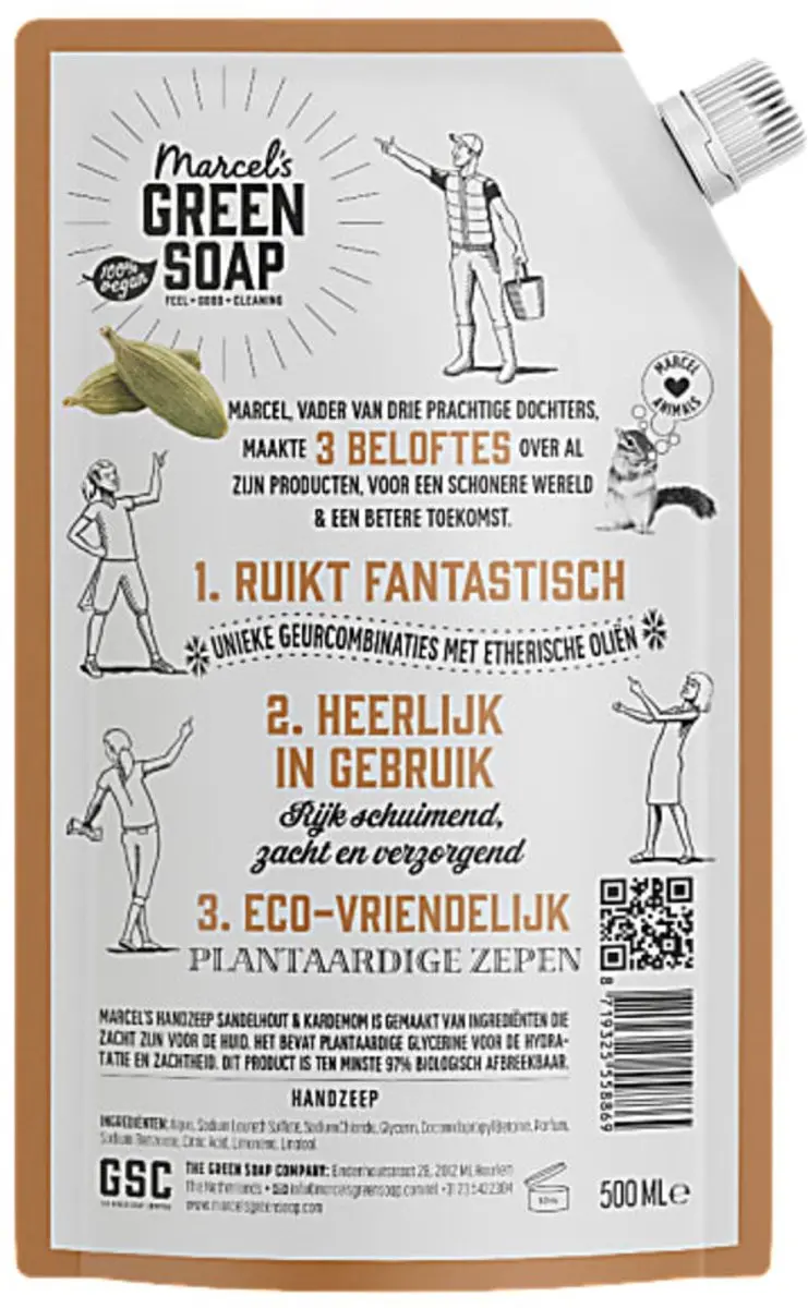 Marcel's Green Soap Allesreiniger Navulling 500ml - Sandelhout & Kardemom