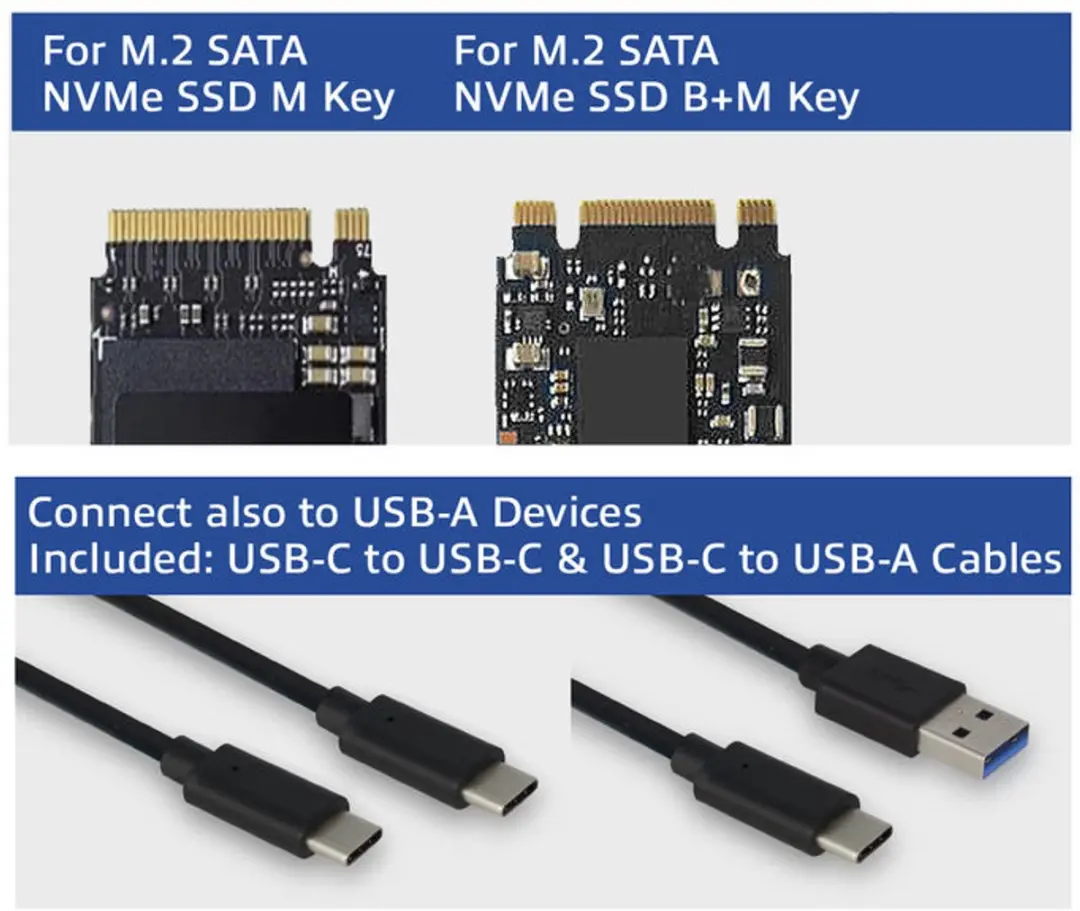 ACT AC1605 Externe M.2 SSD Behuizing - USB-C 3.2 10Gbps - Zwart