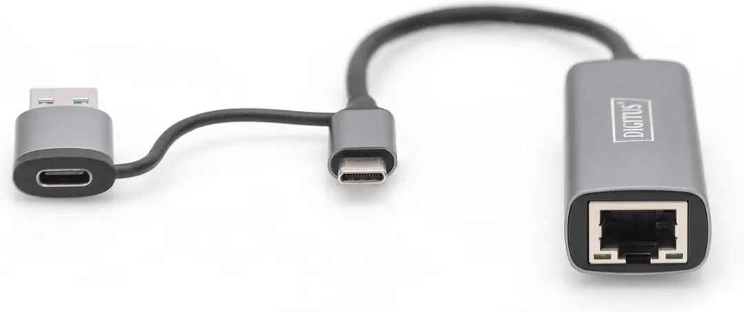 Digitus DN-3028 USB 3.1 Netwerkadapter 2.5Gbit - Kleurloos