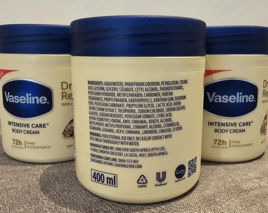 Vaseline Droge Huid Herstellende Bodycrème 1200ml - 3 Stuks