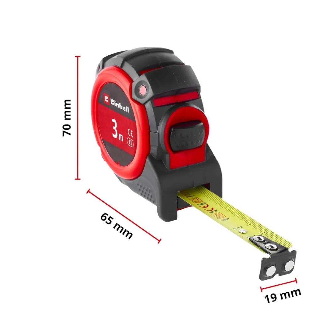 Einhell 3m Automatisch Meetlint - Magnetisch - Nylon Coating