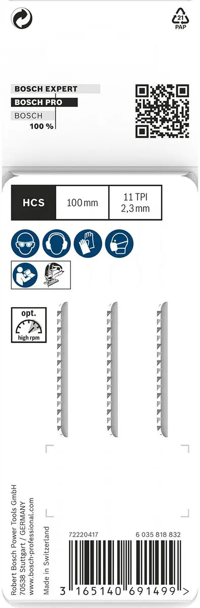 Bosch Professional T102H Decoupeerzaagblad - Kunststof - 1 Stuk - afbeelding 3 van 6