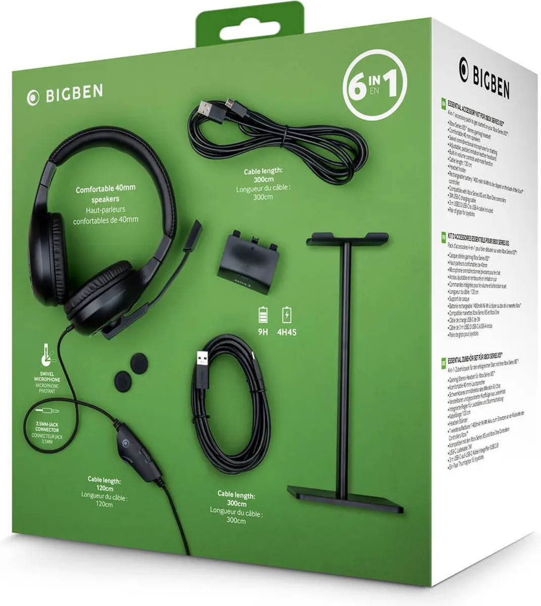 Bigben Xbox Series X|S 6-in-1 Accessoirepakket - Headset & Thumbgrips