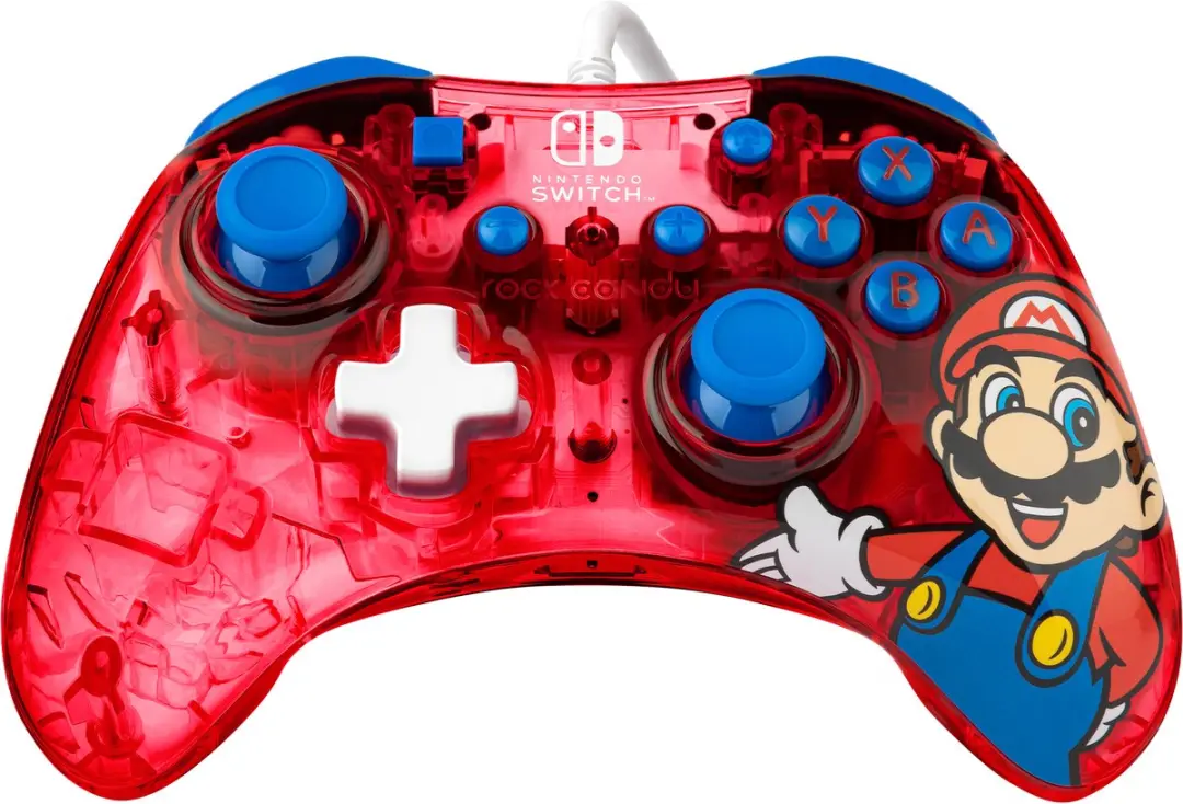 PDP Rock Candy Nintendo Switch Controller Mario - Blauw/Rood