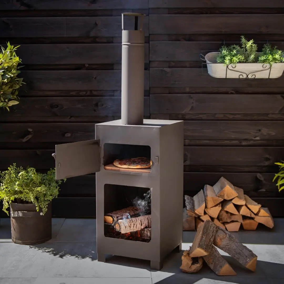 Esschert Terraskachel met Pizzaoven - Zwart - afbeelding 6 van 6