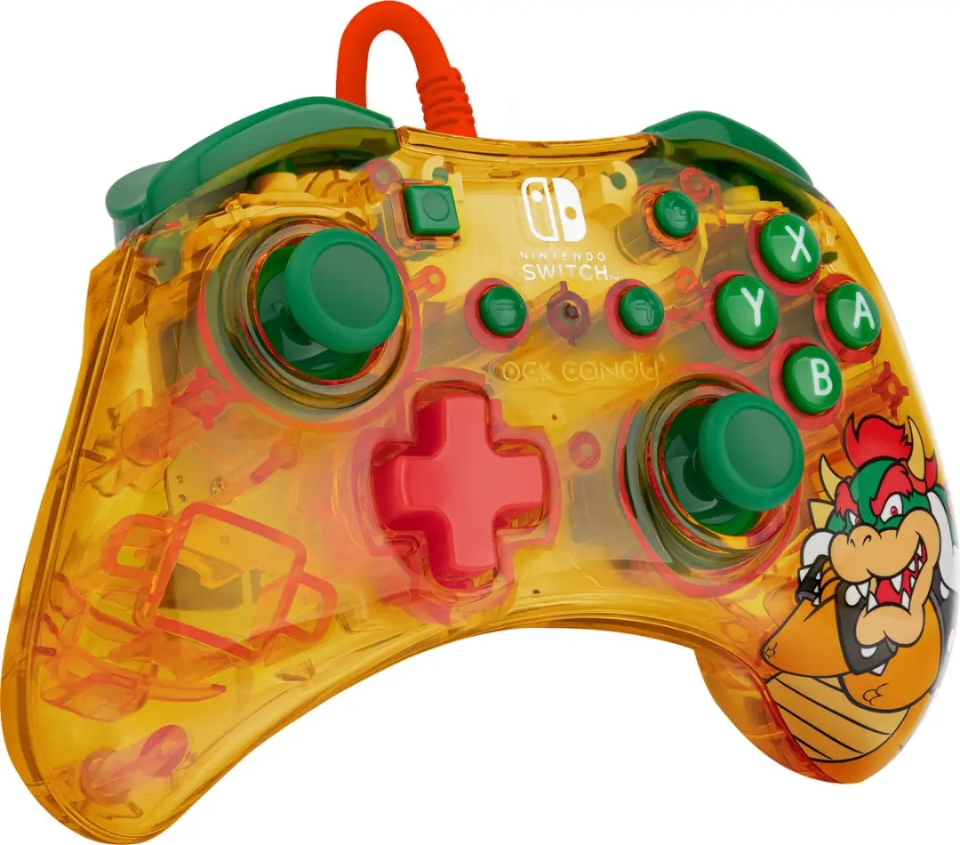 PDP Rock Candy Bedrade Controller 500-181-BOW - Nintendo Switch - Geel/ Groen
