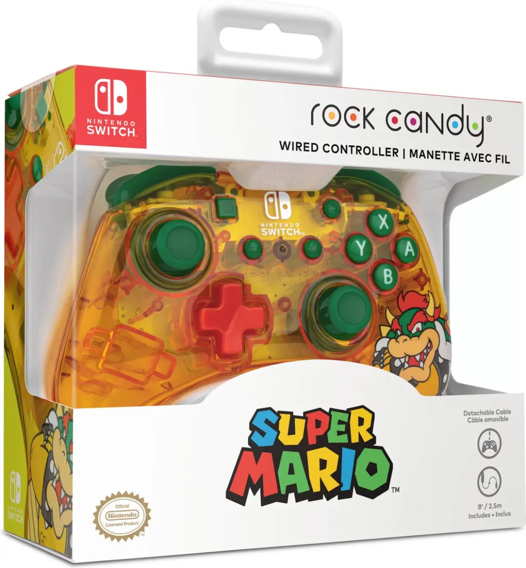 PDP Rock Candy Bedrade Controller 500-181-BOW - Nintendo Switch - Geel/ Groen