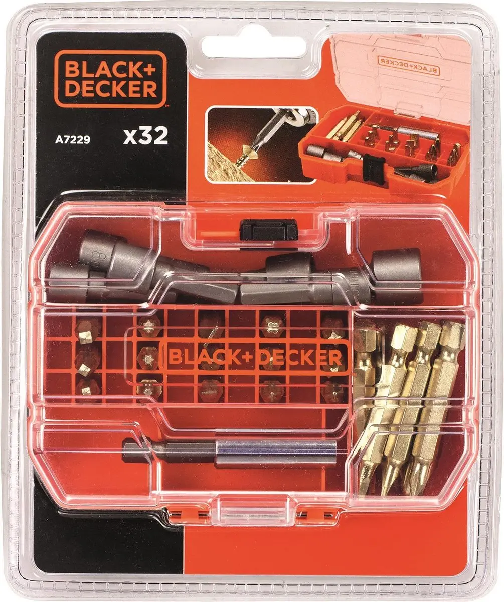 BLACK+DECKER A7229-XJ Schroefbitset 32-delig