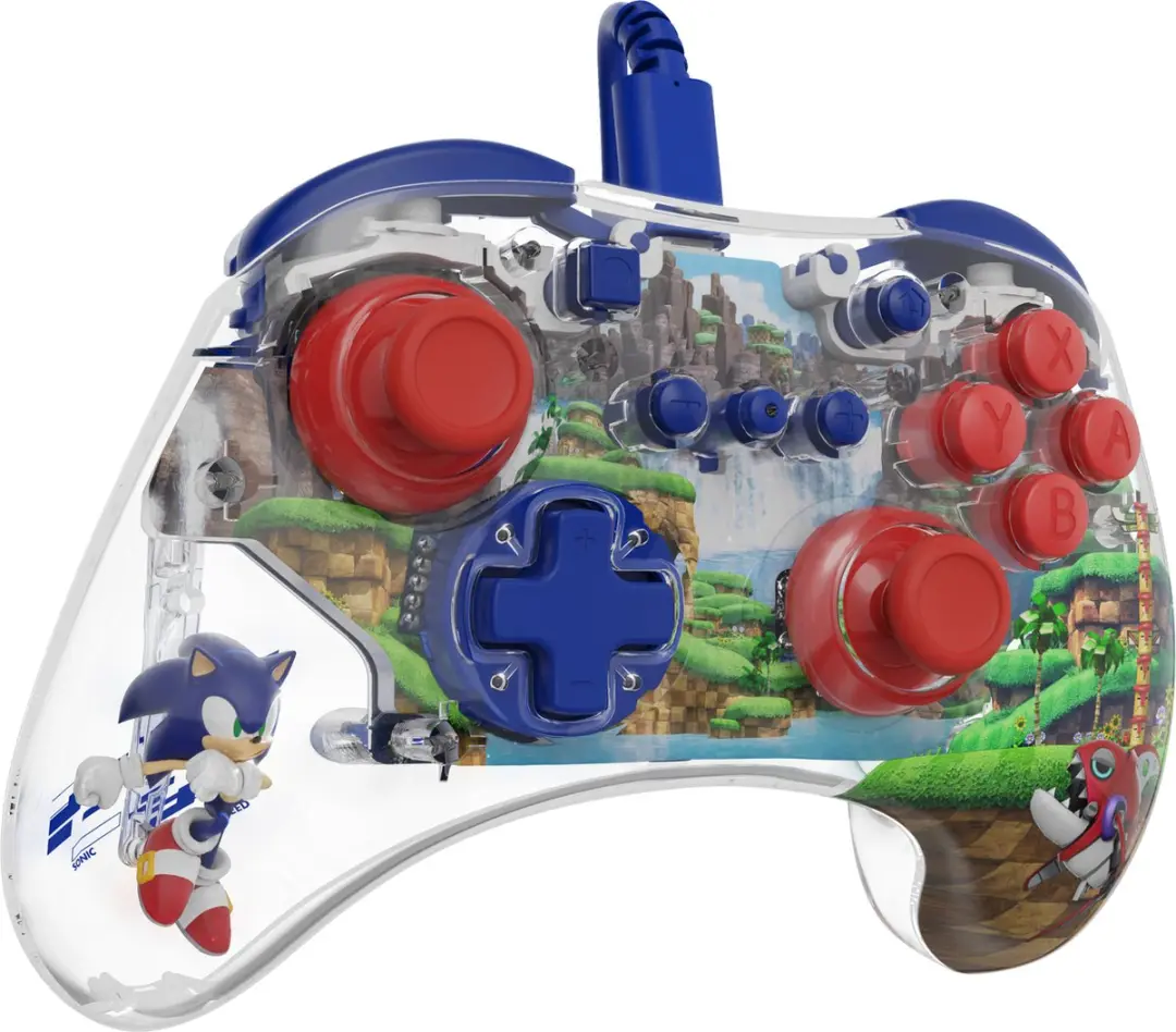 PDP REALMz Wired Controller Sonic Green Hill Zone - 19 Knoppen - Blauw/Wit/Rood - afbeelding 6 van 6