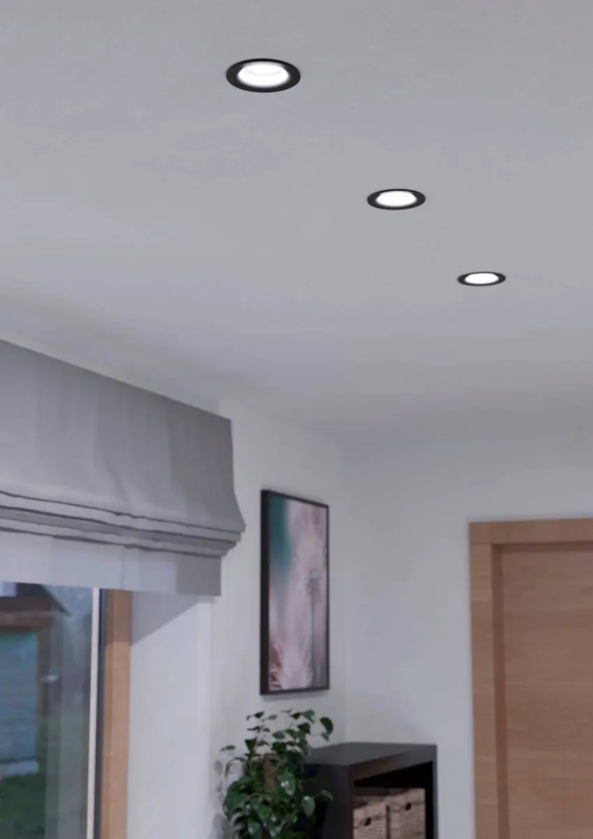 Eglo Saliceto Inbouwarmatuur LED Ø8,8cm - Zwart - Dimbaar - afbeelding 6 van 6