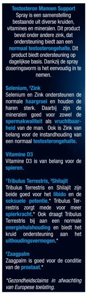 Lucovitaal Testosteron Mannen Support Spray 60ml - 2 Stuks