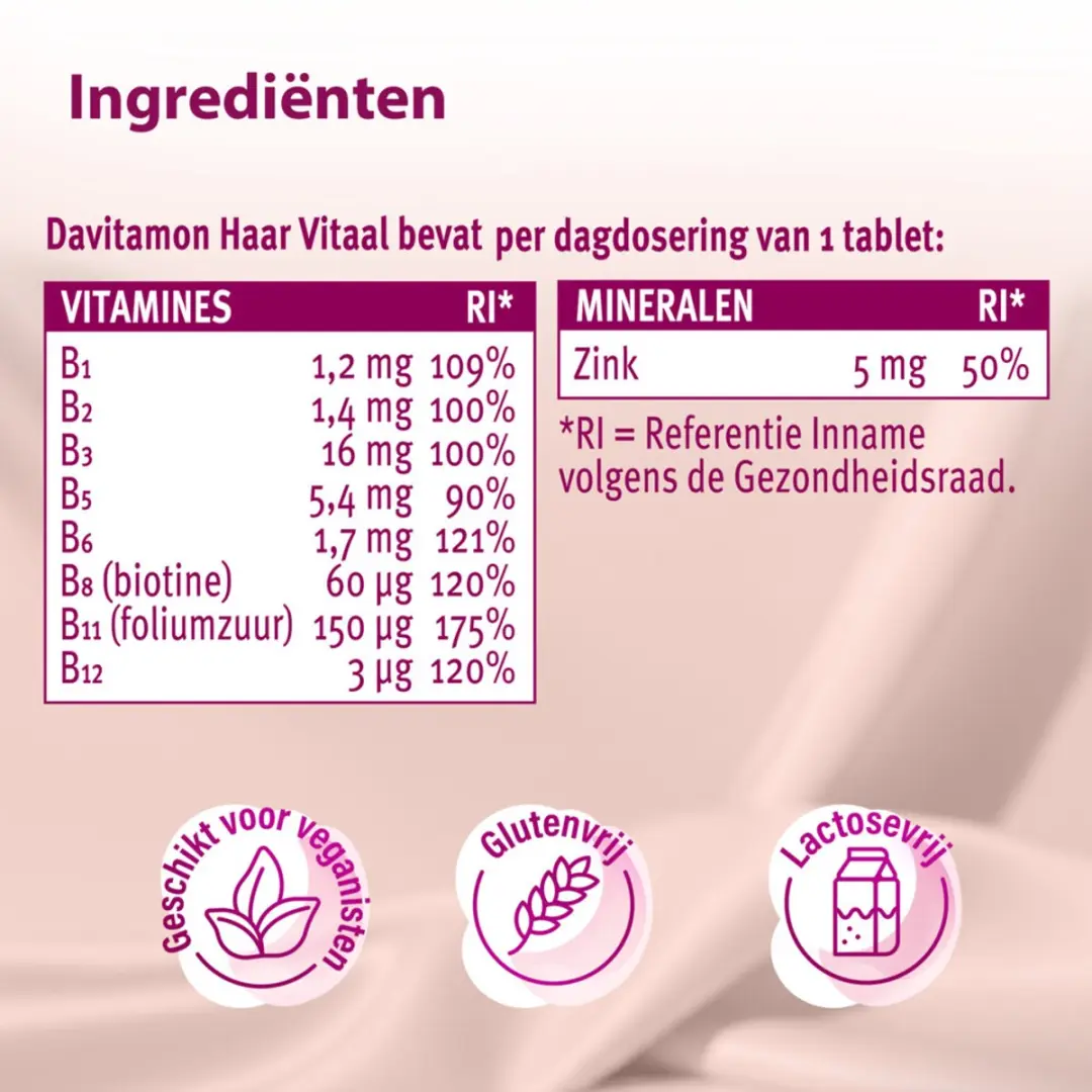 Davitamon Haar Vitaal 60 tabletten - 2x30