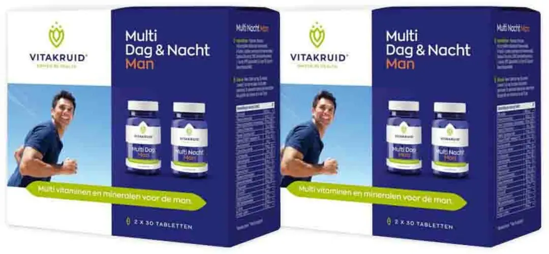 Vitakruid Multi Dag & Nacht Man 120 tabletten