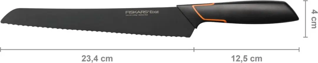 Fiskars Edge Broodmes Kartel 23cm - Zwart/Oranje - afbeelding 2 van 6