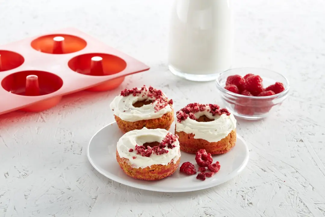 Lékué Bakvorm 6 Donuts/Bagels Siliconen - Rood