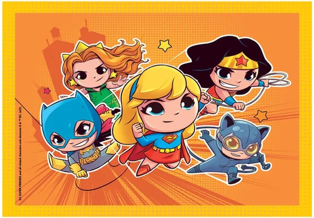Clementoni DC Superfriends Kinderpuzzel 4-in-1 72 Stuks - Multicolor