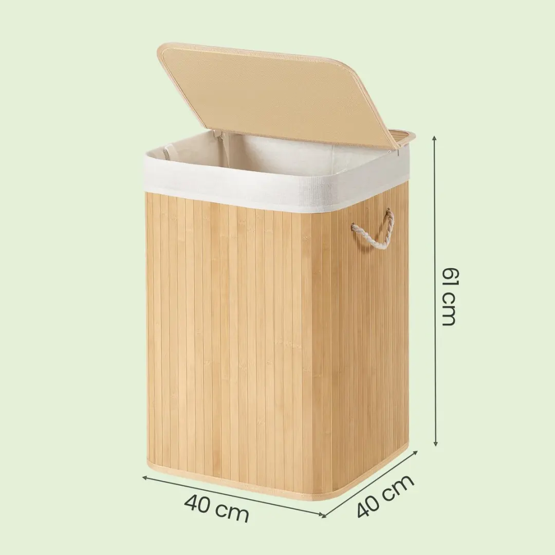 Songmics Bamboe Wasmand LCB060Y01 - 95L - Opvouwbaar