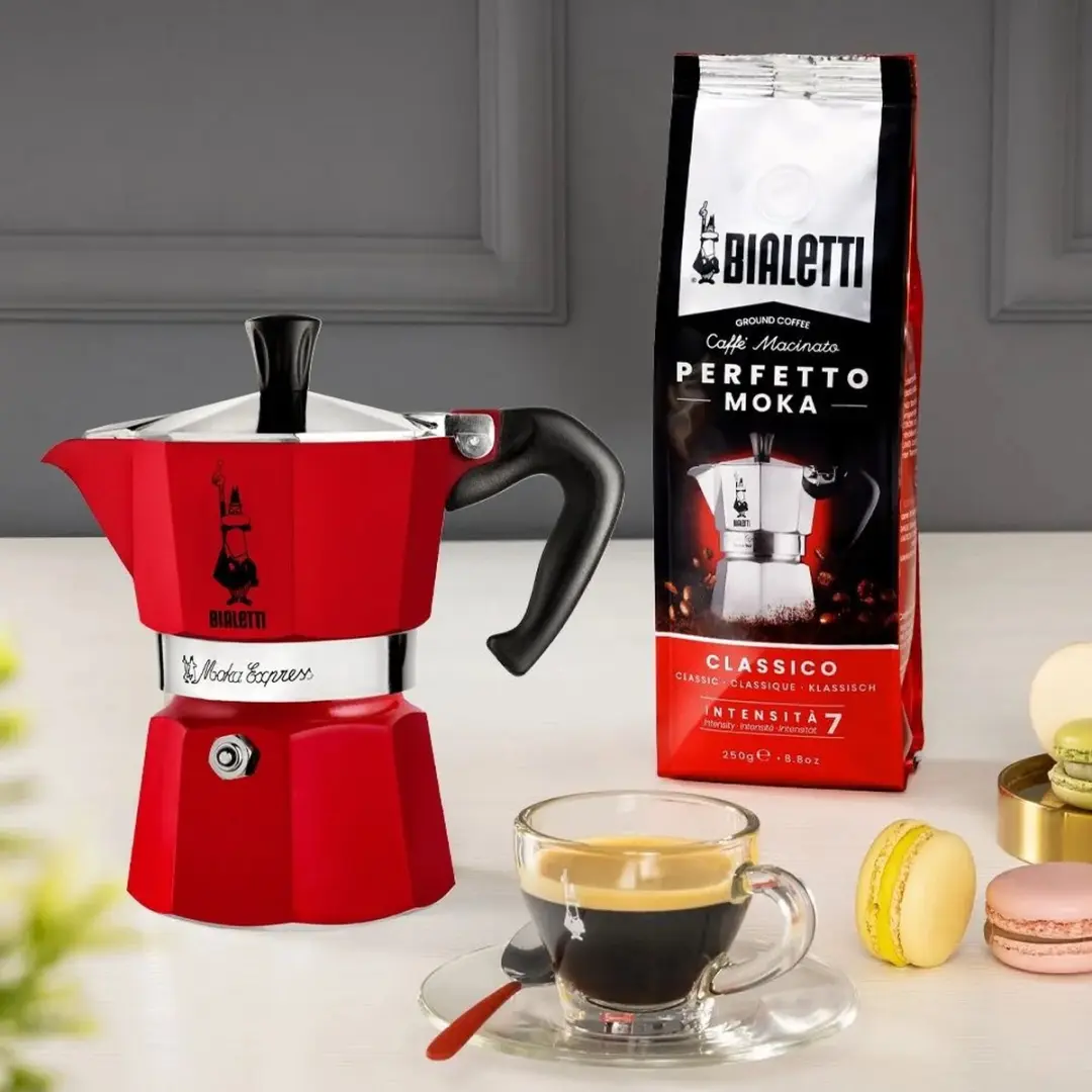 Bialetti Moka Express 0004941 Percolator - 60ml - Rood