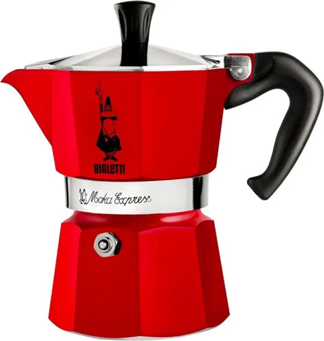 Bialetti Moka Express 0004941 Percolator - 60ml - Rood - afbeelding 6 van 6