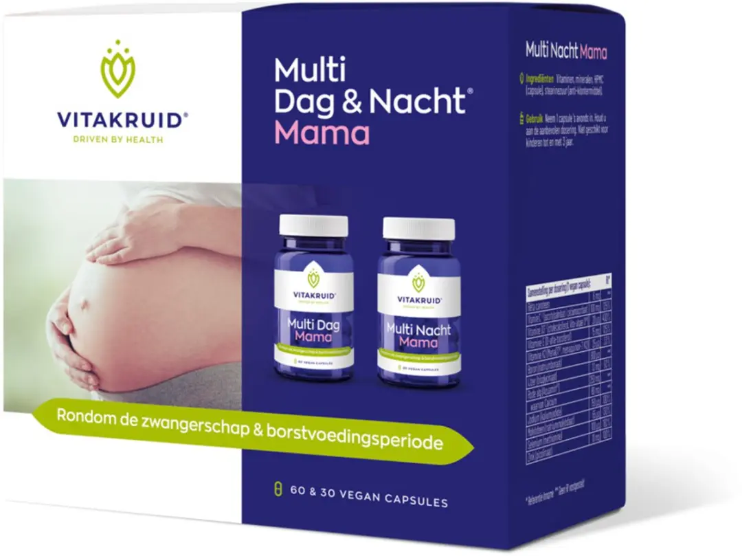 Vitakruid Multi Dag & Nacht Mama 180 Vegancapsules