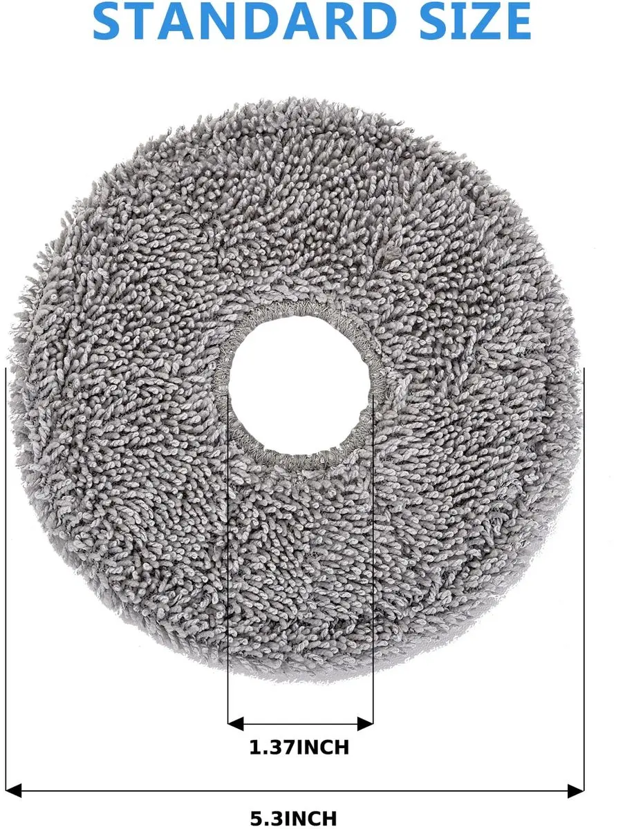 Dreame Dweilpads 6 Stuks - Grijs - Geschikt voor L10S Ultra/L10 Ultra/L10S Pro/X10+