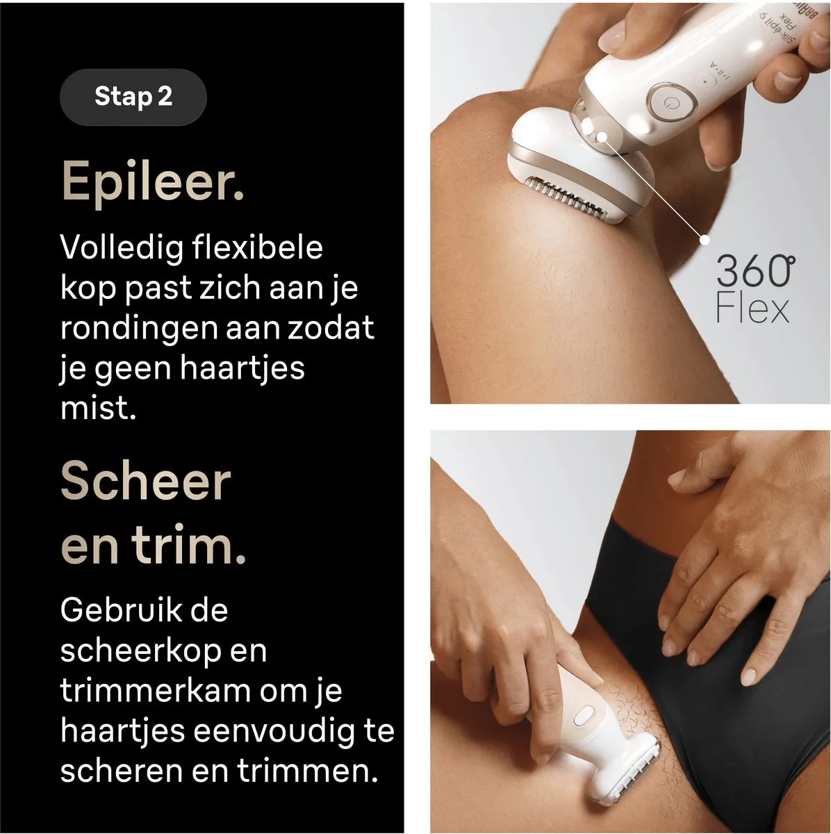 Braun Silk·épil 9 Flex SkinSpa 9-481 Epilator - 5 Opzetstukken - Wit