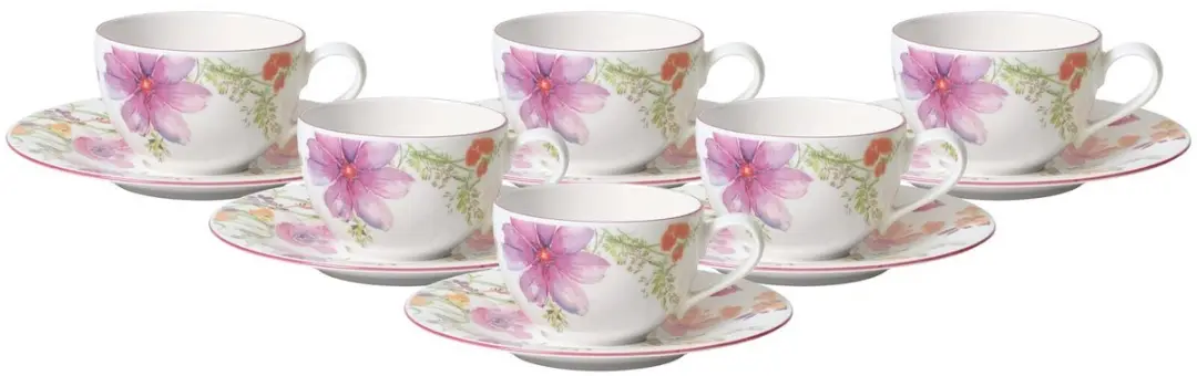 Villeroy & Boch Mariefleur Basic Koffietassen Set 6-delig