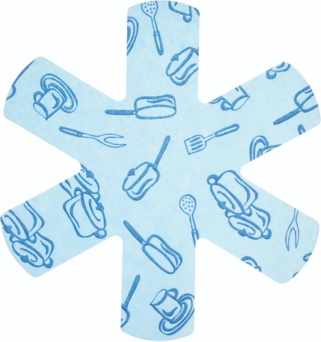 KitchenCraft Panbeschermers 38cm - Blauw - 3 Stuks