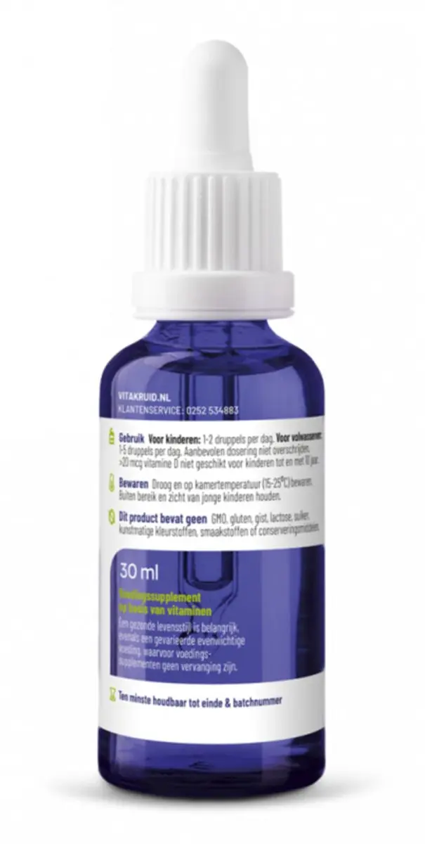 Vitakruid Vitamine D3 Vegan Druppels 2x30ml