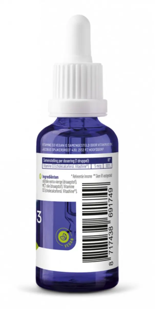 Vitakruid Vitamine D3 Vegan Druppels 2x30ml