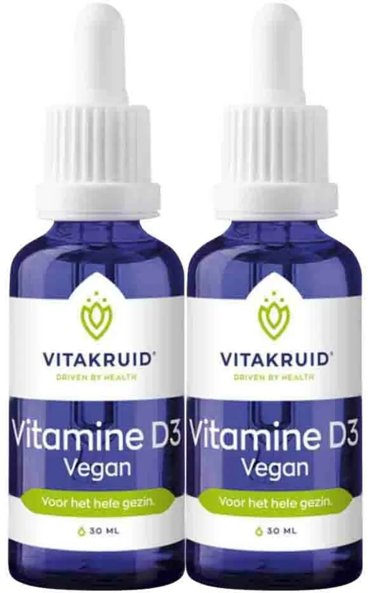 Vitakruid Vitamine D3 Vegan Druppels 2x30ml