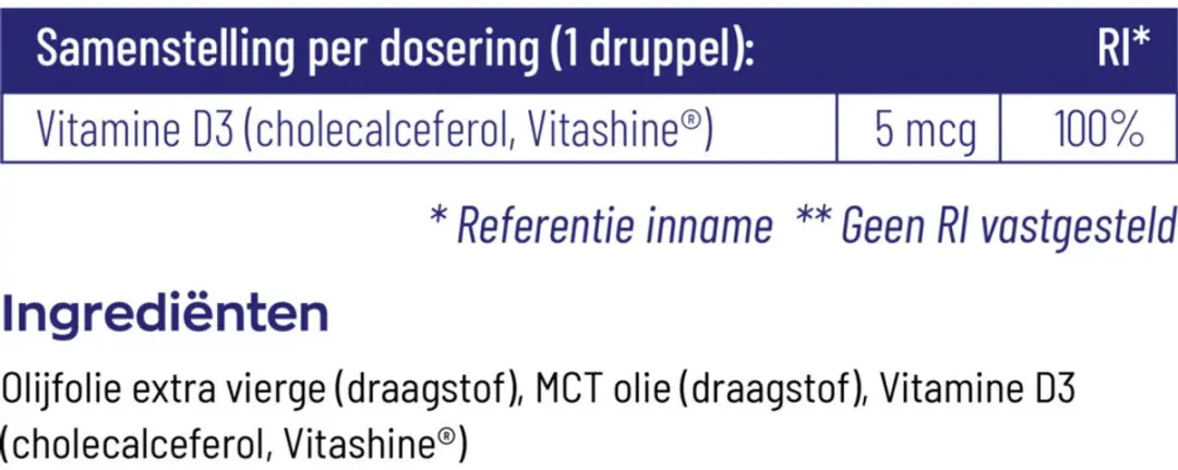 Vitakruid Vitamine D3 Vegan Druppels 2x30ml