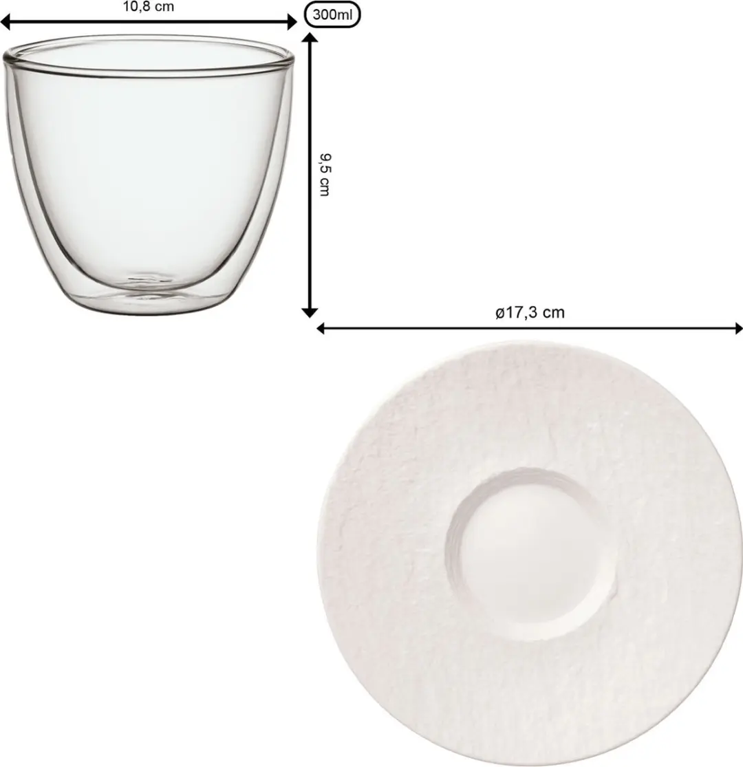 Villeroy & Boch Manufacture Rock Café au Lait-Set 250ml - 2 Stuks