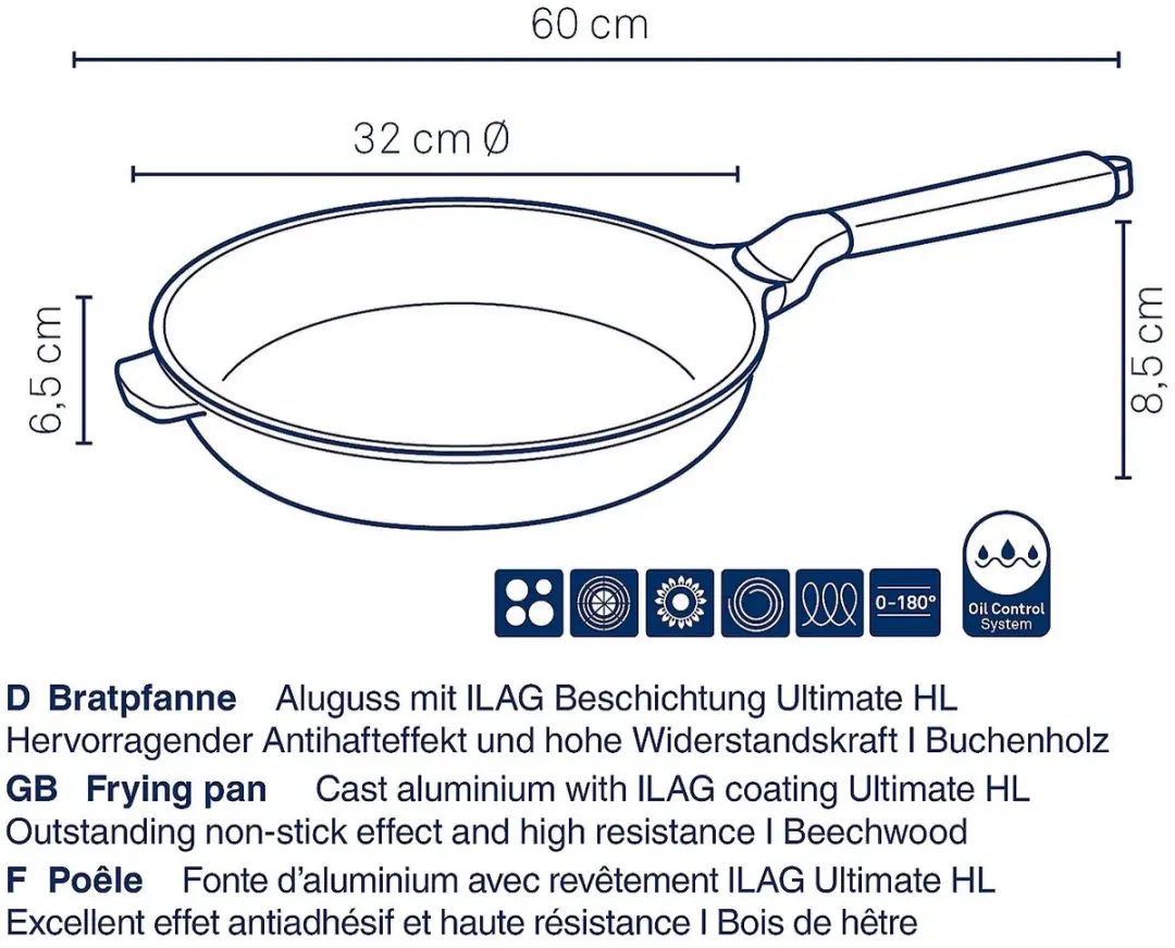 Kela Koekenpan 32cm Non-stick - Gerecycled Aluminium - Grijs