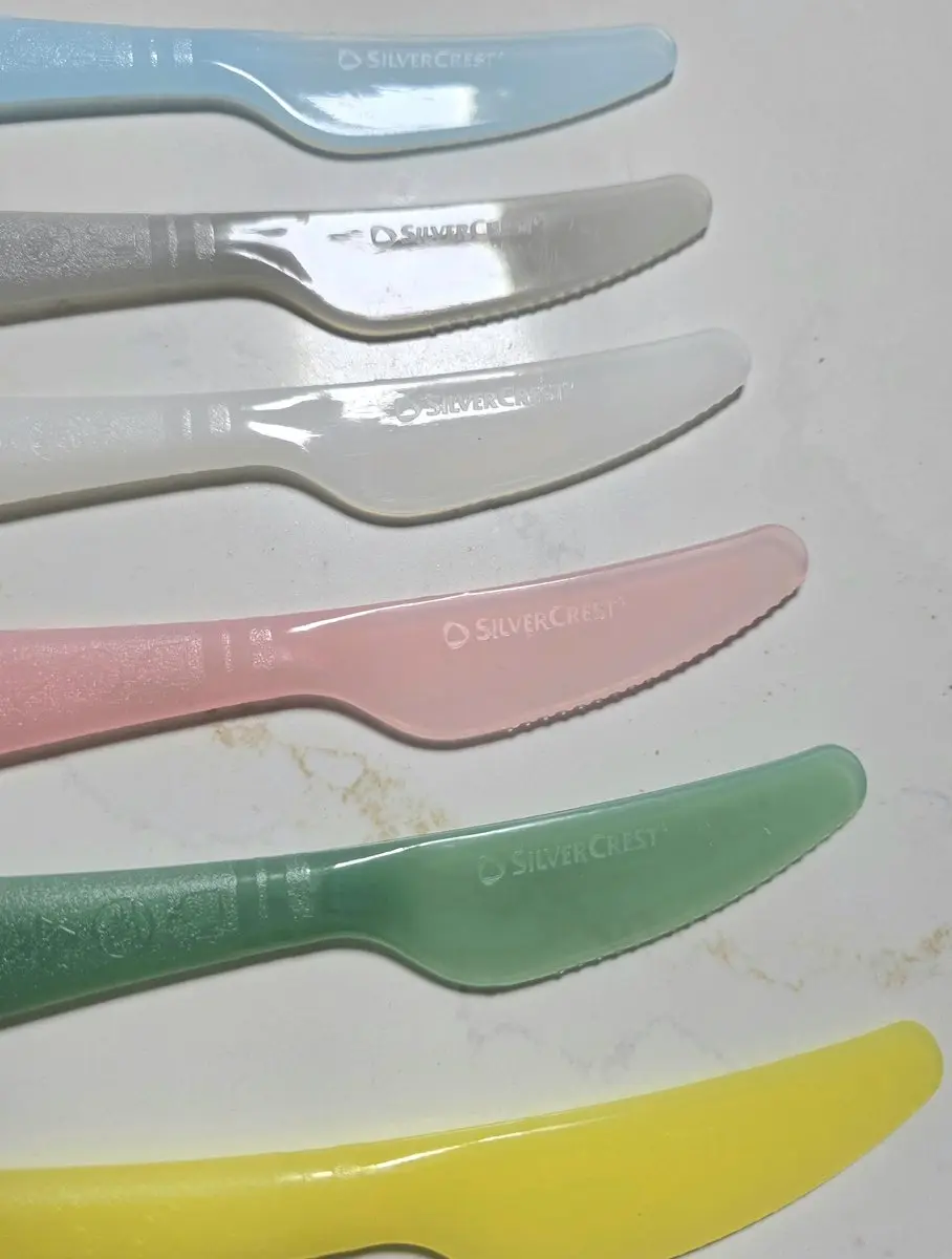 SILVERCREST Plastic Dessertmessen - 6 Stuks - Lichtgekleurd