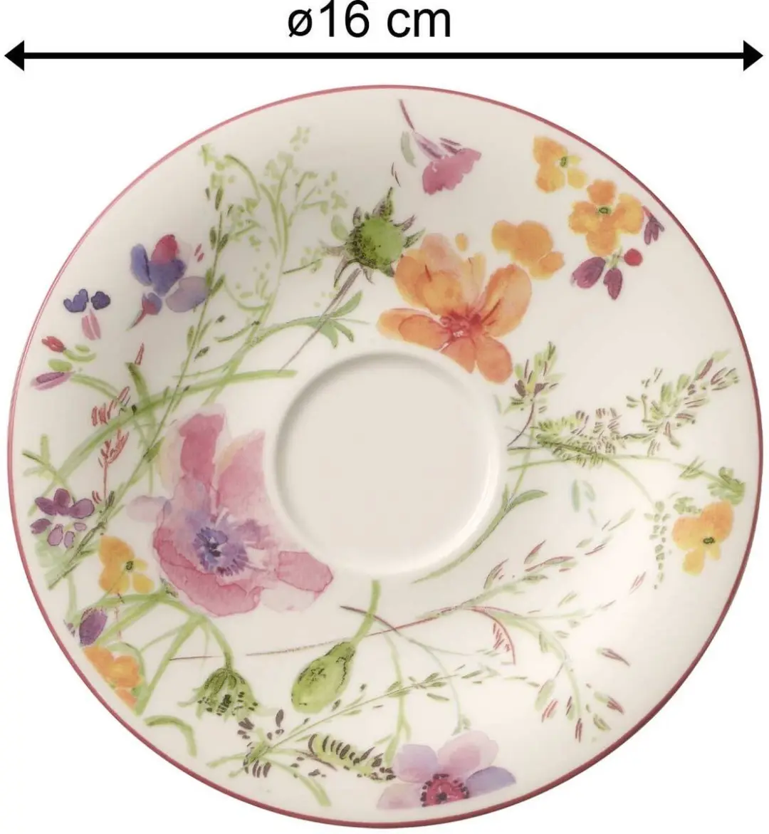Villeroy & Boch Mariefleur Basic Untertassen Set - 6 Stuks - Ø16cm - afbeelding 3 van 5