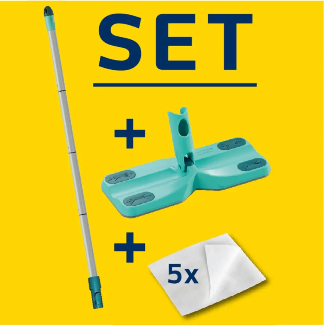 Leifheit Clean and Away Vloerwisser S - 5 Doekjes - Wit/Turquoise - afbeelding 4 van 6