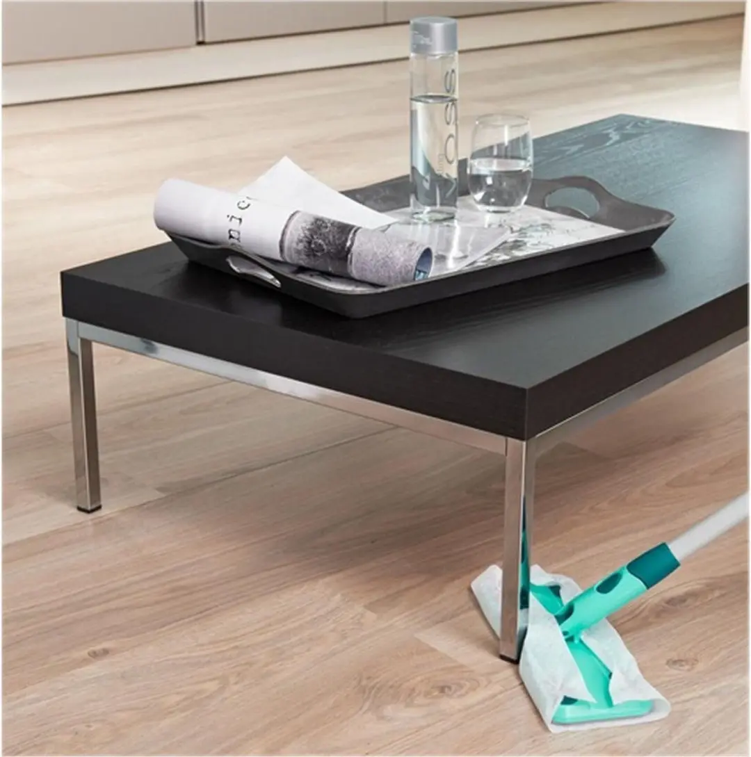 Leifheit Clean and Away Vloerwisser S - 5 Doekjes - Wit/Turquoise - afbeelding 3 van 6