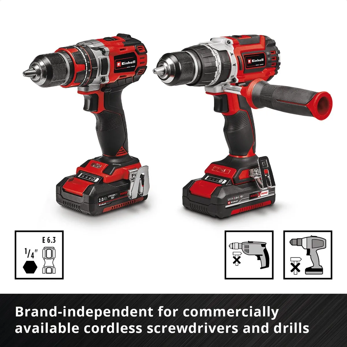 Einhell XS-CASE TC Boormachinebitset 4 Stuks - Metaal