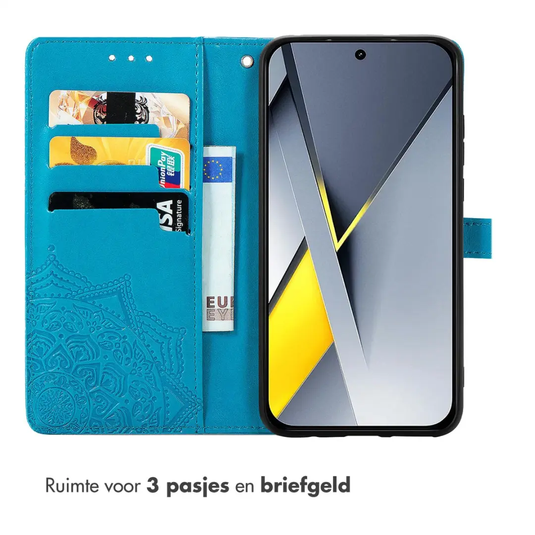 imoshion Hoesje Xiaomi Poco F8 Pro - 3 Pasjes - Turquoise