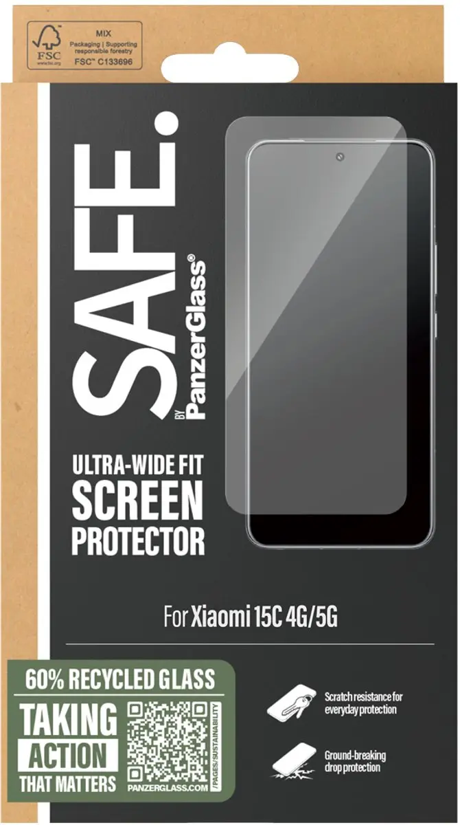 PanzerGlass SAFE. Xiaomi Redmi 15C Schermbeschermer - SA47341