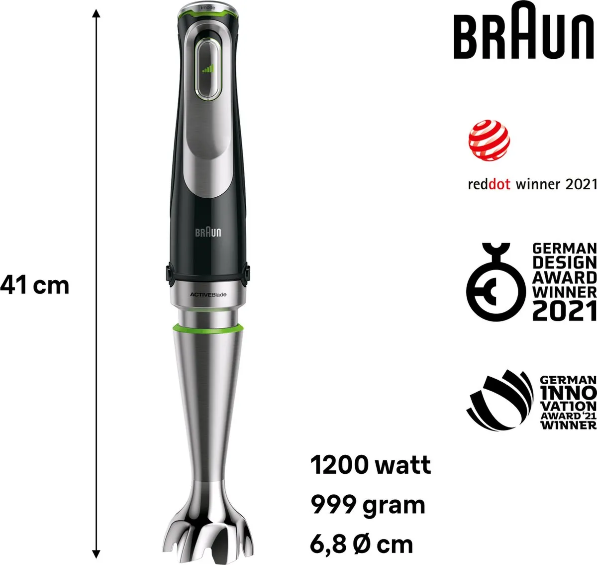 Braun MultiQuick 9 MQ9147X - Staafmixer - Zwart