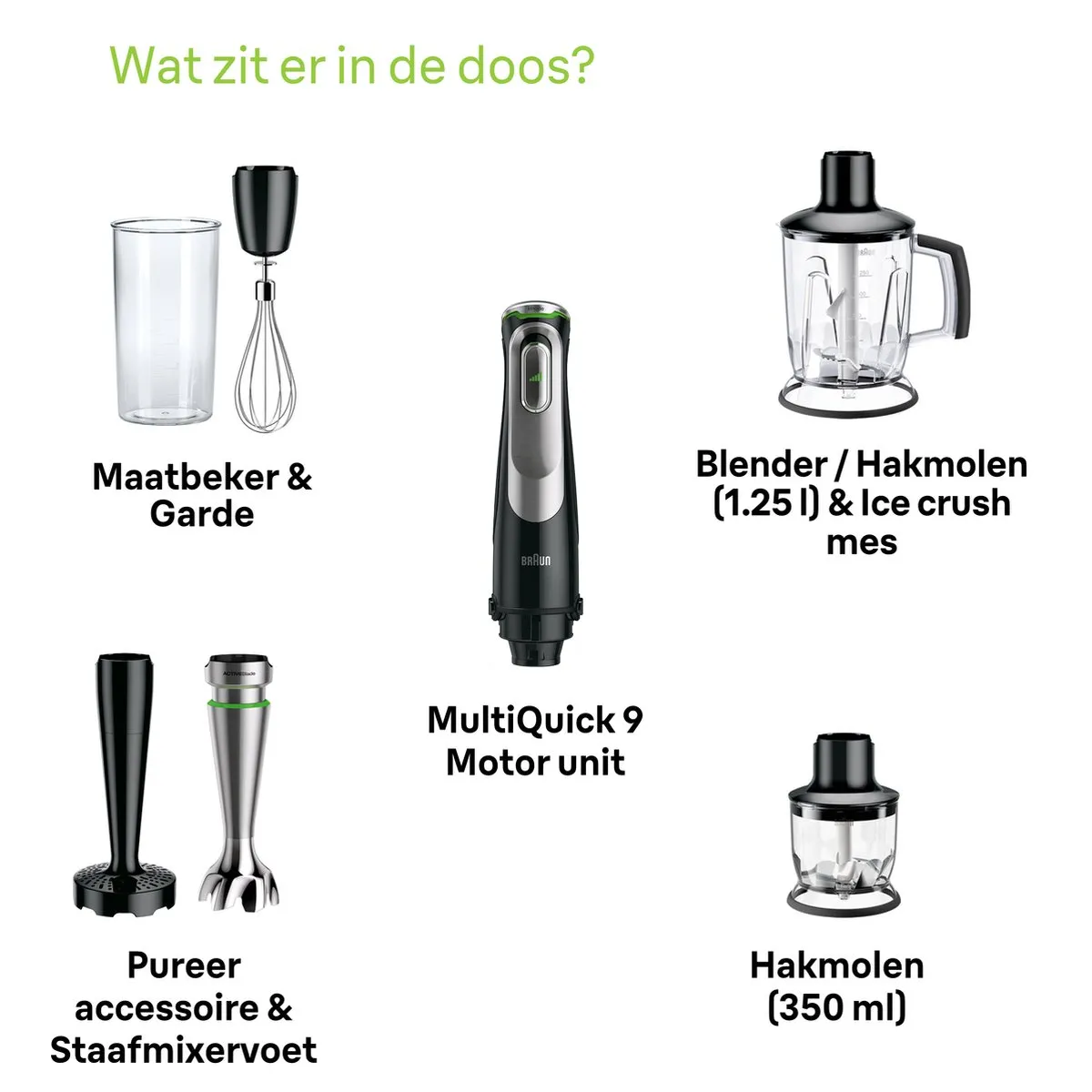 Braun MultiQuick 9 MQ9147X Staafmixer - 1200W - Zwart - afbeelding 6 van 6