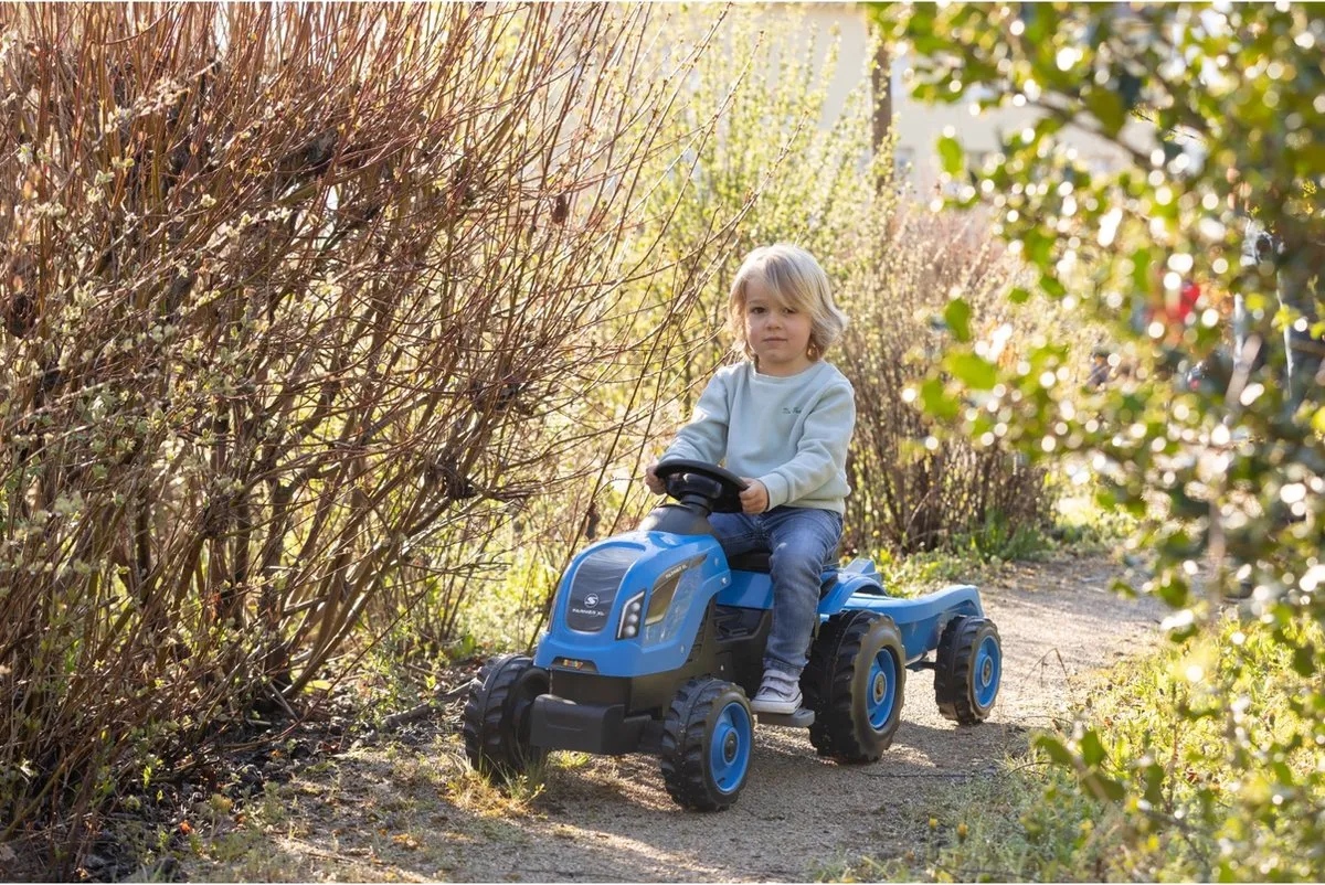 Smoby Tractor Aanhangwagen 7600710129 - Blauw/Zwart