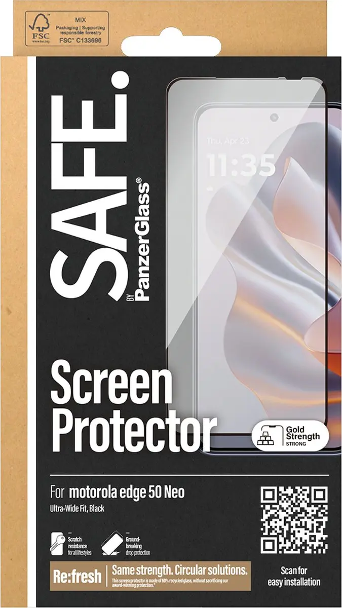 PanzerGlass SAFE. S95985 Schermbeschermer - Motorola Edge 50/60 - afbeelding 2 van 4