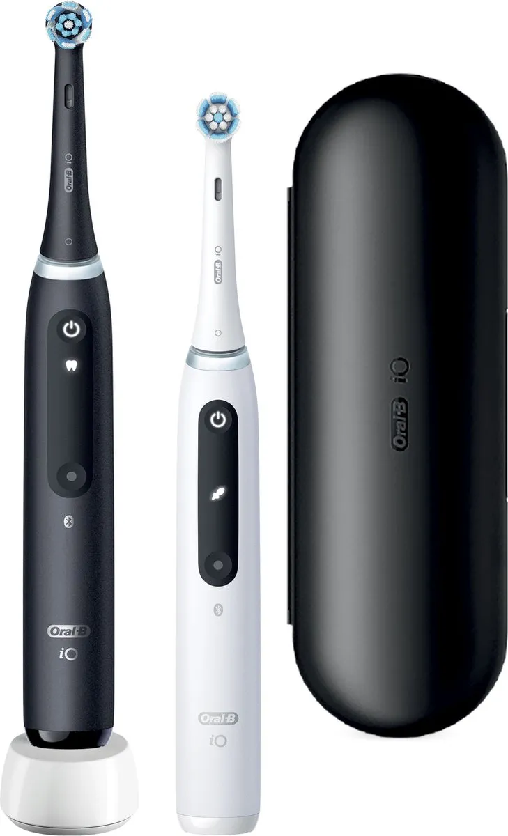 Oral-B iO5 Elektrische Tandenborstel - 5 Snelheden - 2 Stuks Zwart/Wit