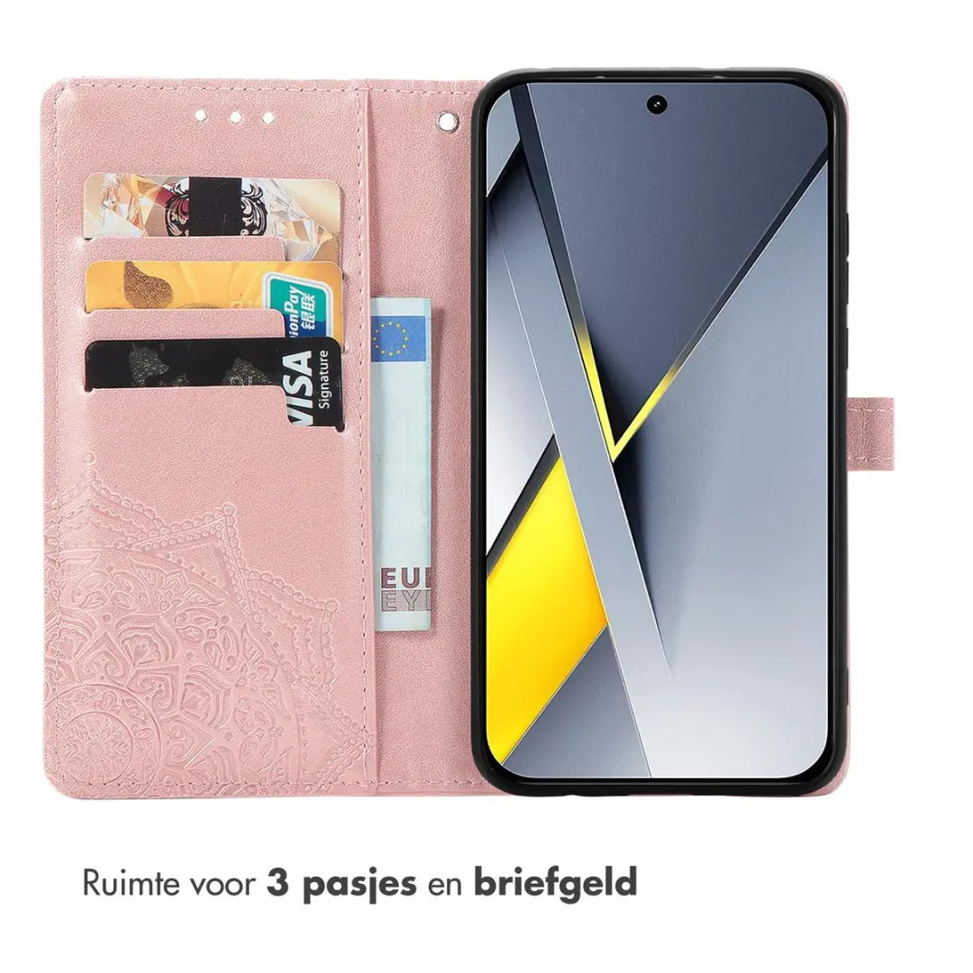 imoshion Hoesje Xiaomi Poco F8 Pro - 3 Pasjes - Rosé goud