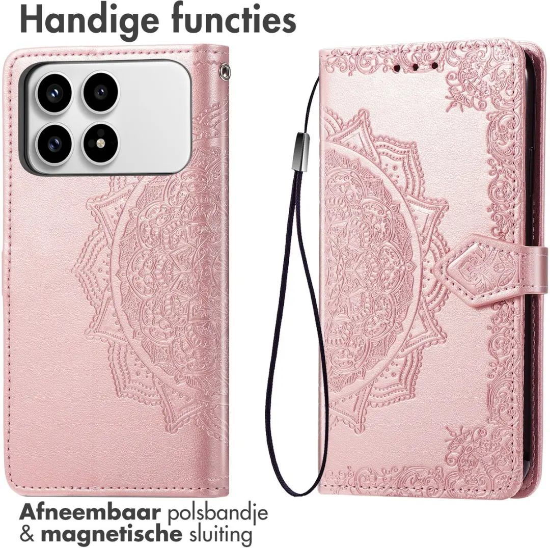 imoshion Hoesje Xiaomi Poco F8 Pro - 3 Pasjes - Rosé goud